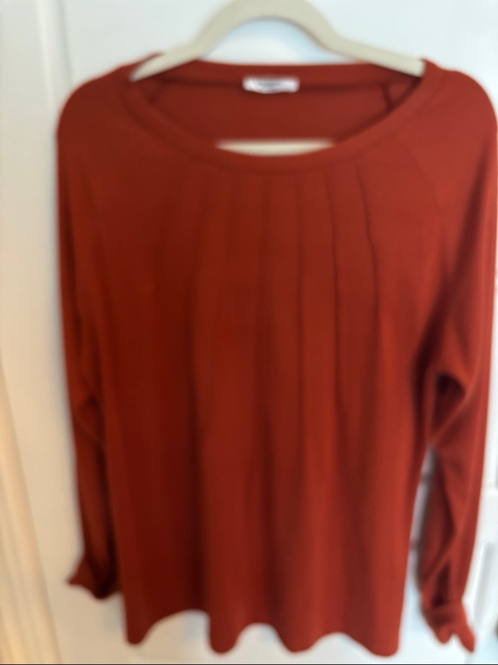 zeagoo Rust Orange Long Sleeve Knit Top